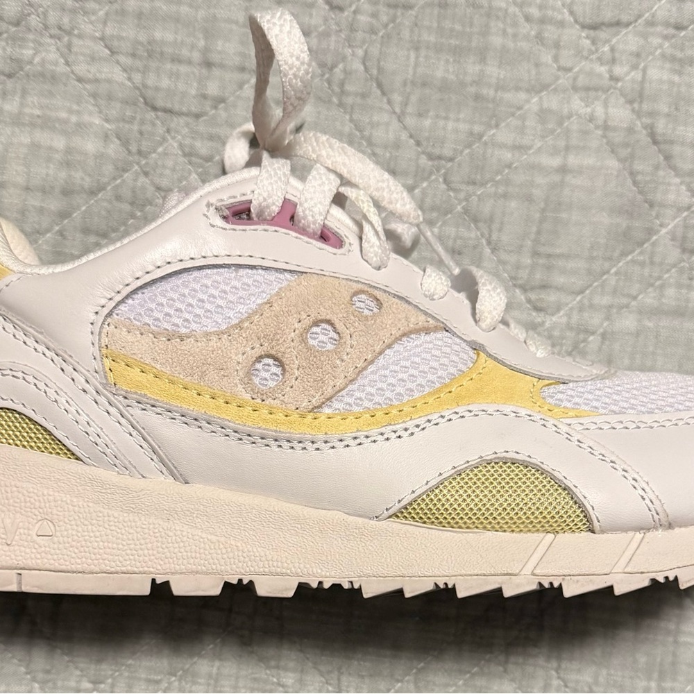 Saucony White Yellow Pink Accent Women's Sneakers